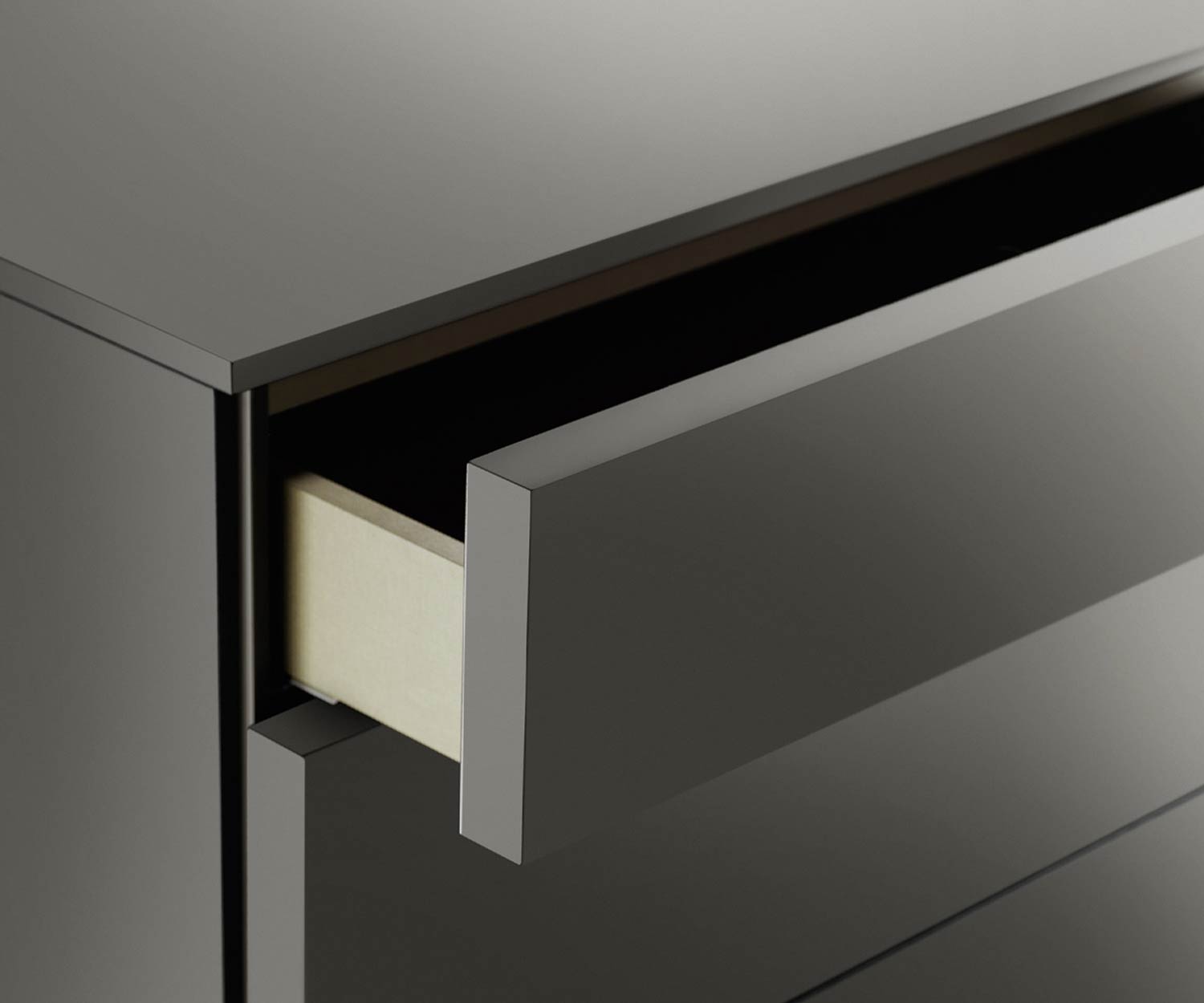 Moderne Livitalia Valeo Designer Hochkomode ohne Griffe