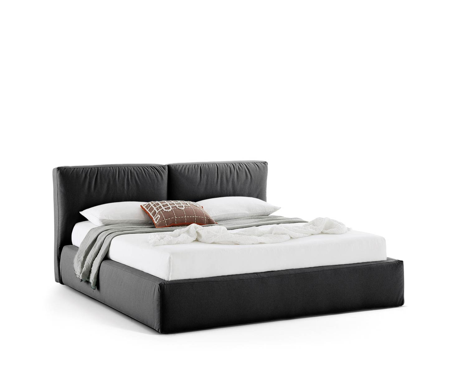 Exklusives Novamobili Design Polsterbett Brick mit Bettkasten