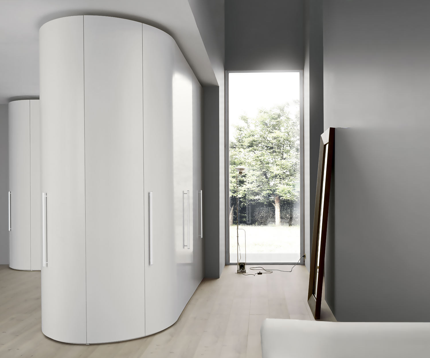 Novamobili Designer hoekelement Alfa Curvo als roomdivider