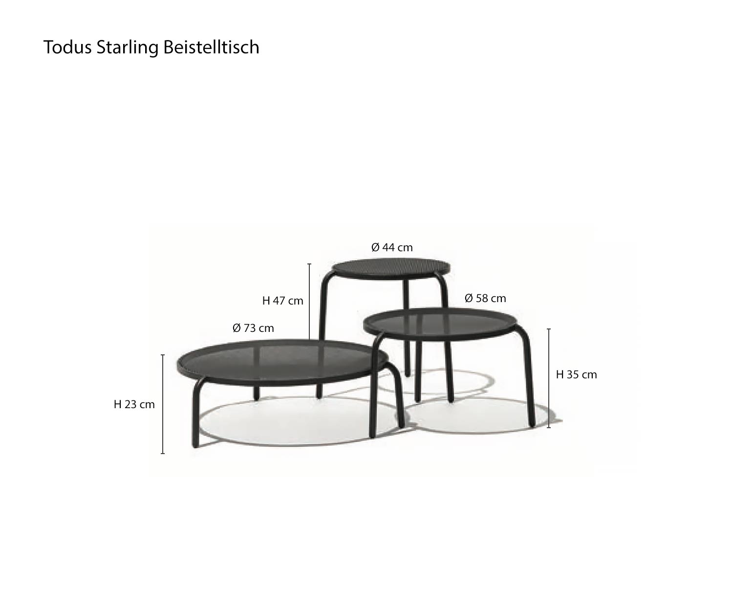 Dimensioni Tavolino di design da Todus