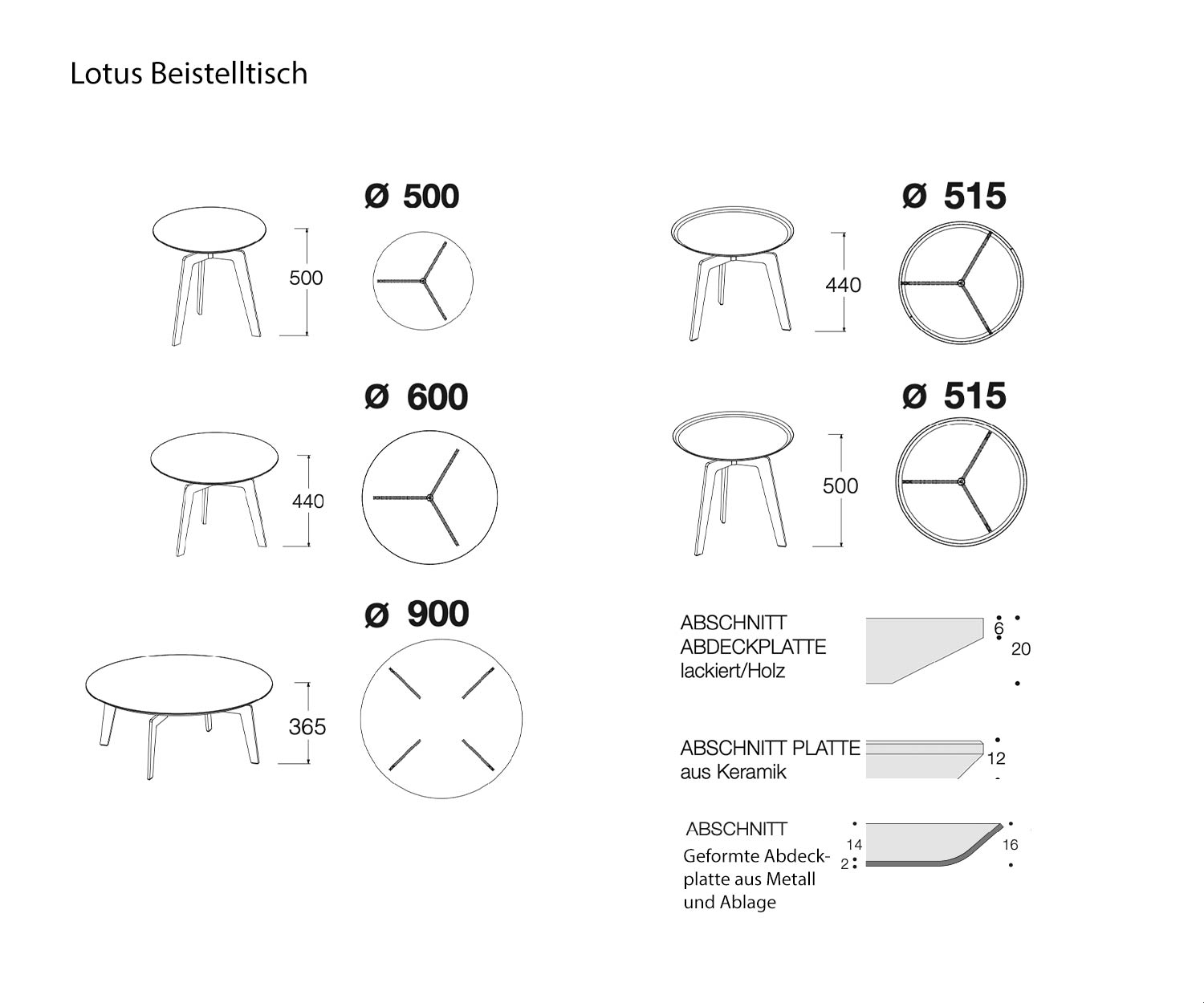 Esquisse Dimensions Tailles Livitalia Table Lotus