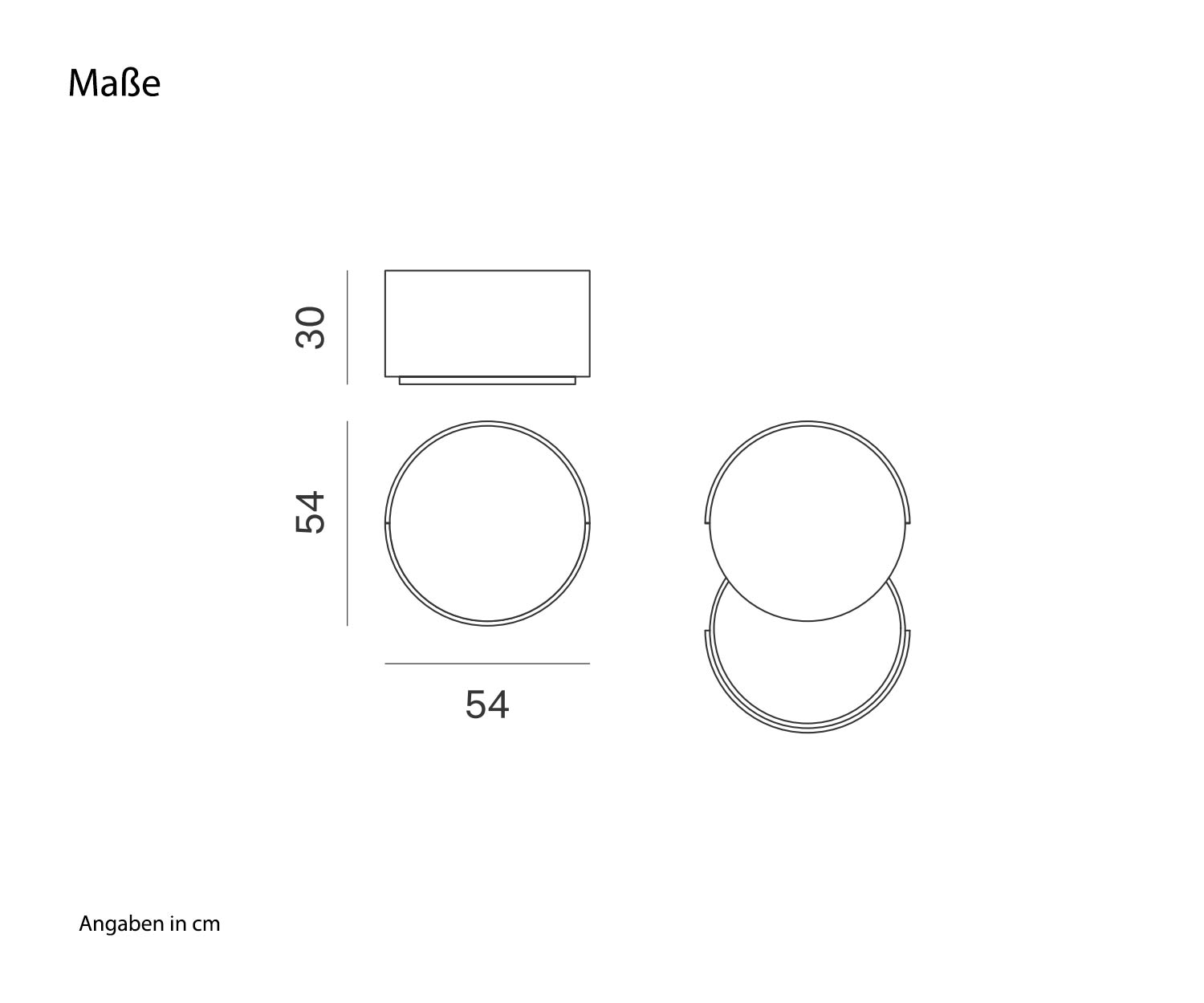 Novamobili Design Beistelltisch Allout Skizze Maße