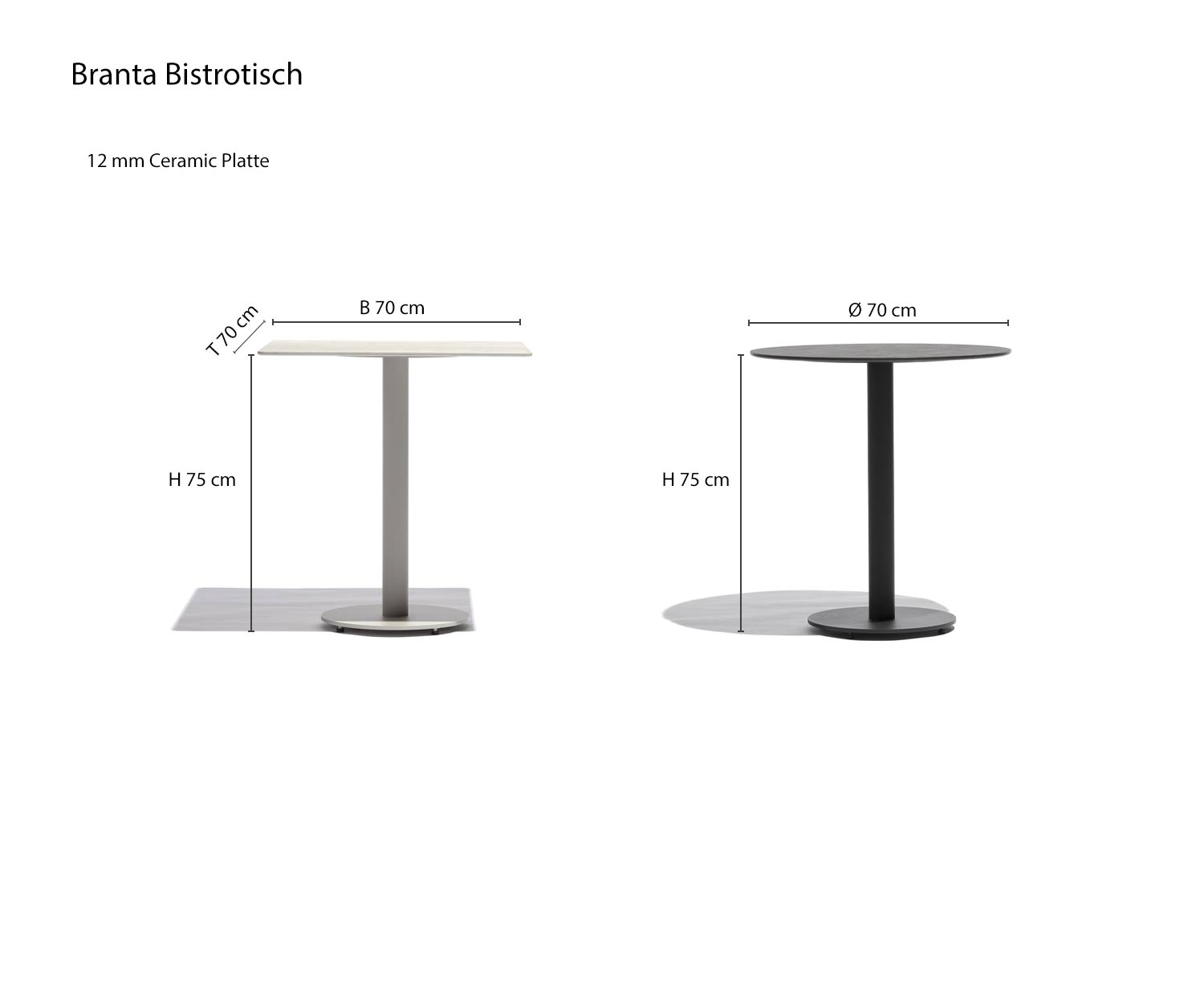 Todus Branta Bistrotisch Skizze Größen Maße Größenangaben