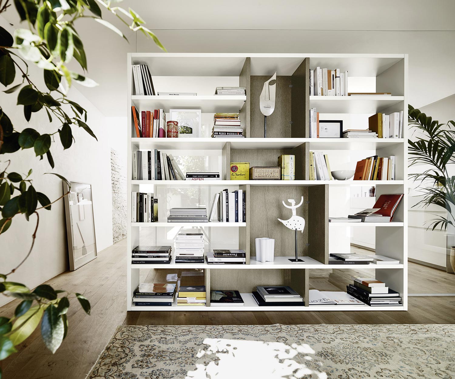 Exklusives Livitalia Design Raumteiler Bücherregal C87