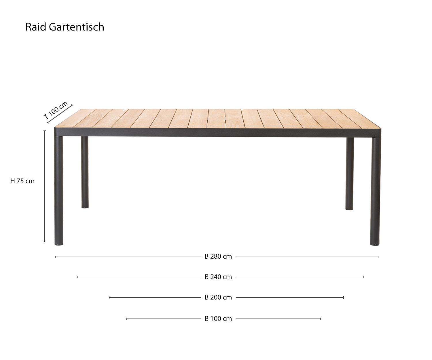 Wetterfester Oasiq Riad Design Gartentisch auf Terrasse am Pool